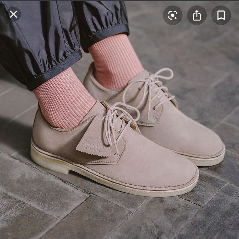 Clark's originals friya point sand suede shoes
